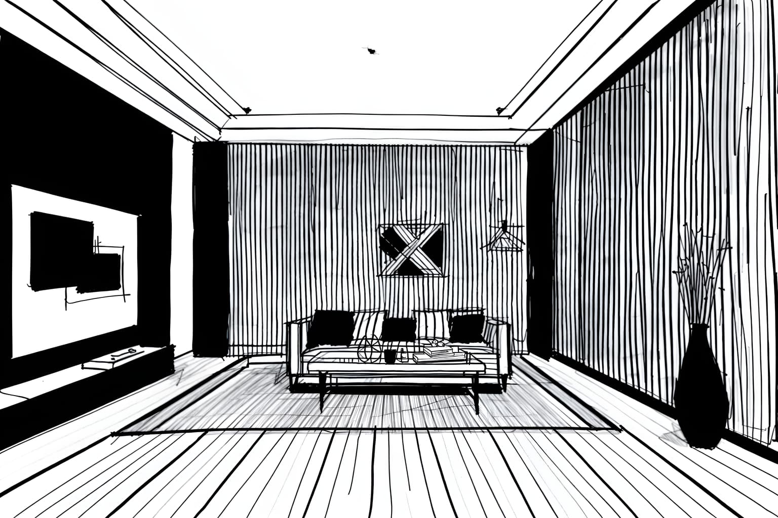 (hand-drawn monochrome black and white sketch line drawing)++ of sketch-style (clothing store) apartment interior. a sketch of interior. with . . a sketch of interior. trending on artstation. black and white line drawing sketch without colors. masterpiece, cinematic light, ultrarealistic+, photorealistic+, 8k, raw photo, realistic, sharp focus on eyes, (symmetrical eyes), (intact eyes), hyperrealistic, highest quality, best quality, , highly detailed, masterpiece, best quality, extremely detailed 8k wallpaper, masterpiece, best quality, ultra-detailed, best shadow, detailed background, detailed face, detailed eyes, high contrast, best illumination, detailed face, dulux, caustic, dynamic angle, detailed glow. dramatic lighting. highly detailed, insanely detailed hair, symmetrical, intricate details, professionally retouched, 8k high definition. strong bokeh. award winning photo.
