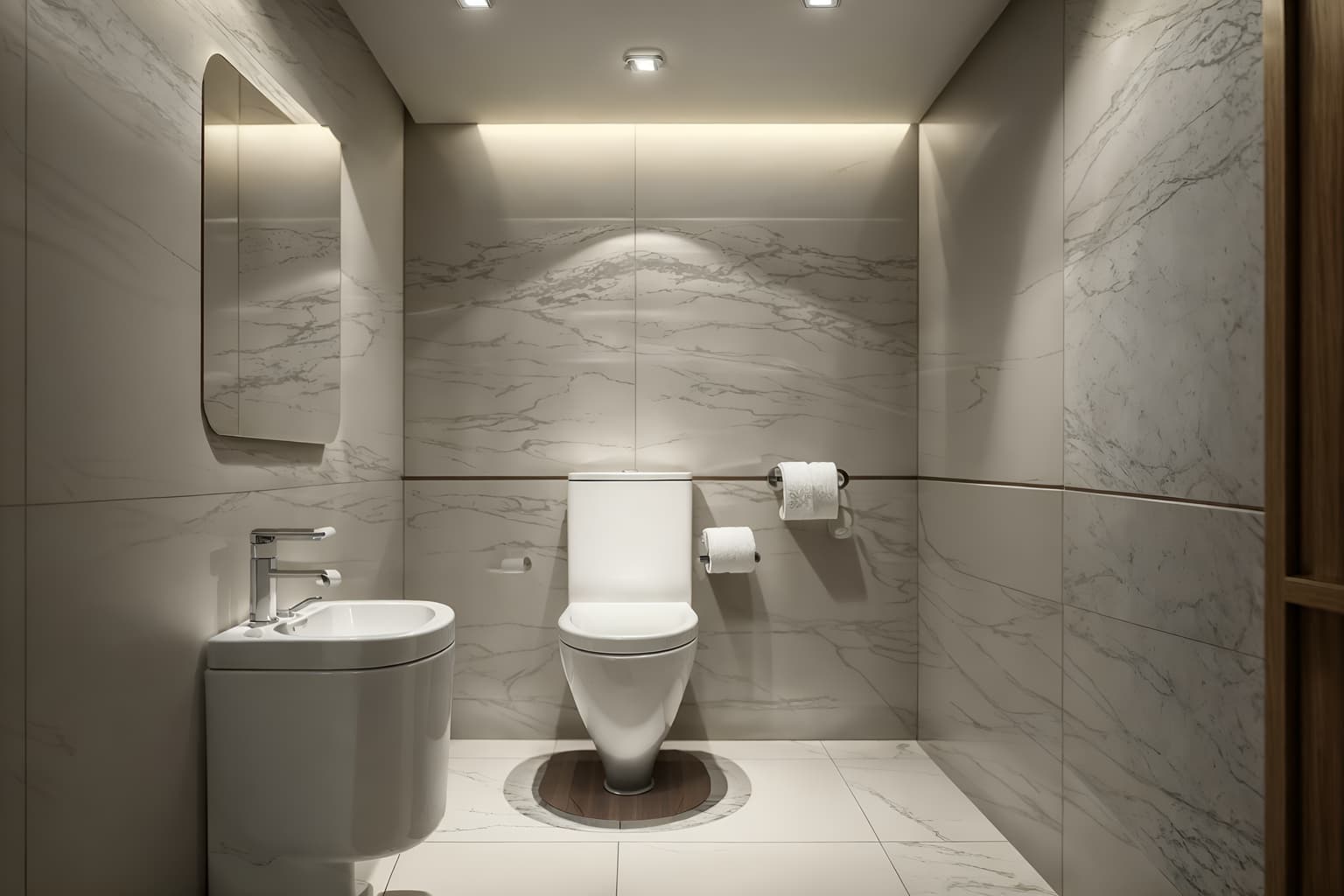 luxury-style (toilet interior) with toilet paper hanger and sink with tap and toilet with toilet seat up and toilet paper hanger. . . cinematic photo, highly detailed, cinematic lighting, ultra-detailed, ultrarealistic, photorealism, 8k. luxury interior design style. masterpiece, cinematic light, ultrarealistic+, photorealistic+, 8k, raw photo, realistic, sharp focus on eyes, (symmetrical eyes), (intact eyes), hyperrealistic, highest quality, best quality, , highly detailed, masterpiece, best quality, extremely detailed 8k wallpaper, masterpiece, best quality, ultra-detailed, best shadow, detailed background, detailed face, detailed eyes, high contrast, best illumination, detailed face, dulux, caustic, dynamic angle, detailed glow. dramatic lighting. highly detailed, insanely detailed hair, symmetrical, intricate details, professionally retouched, 8k high definition. strong bokeh. award winning photo.