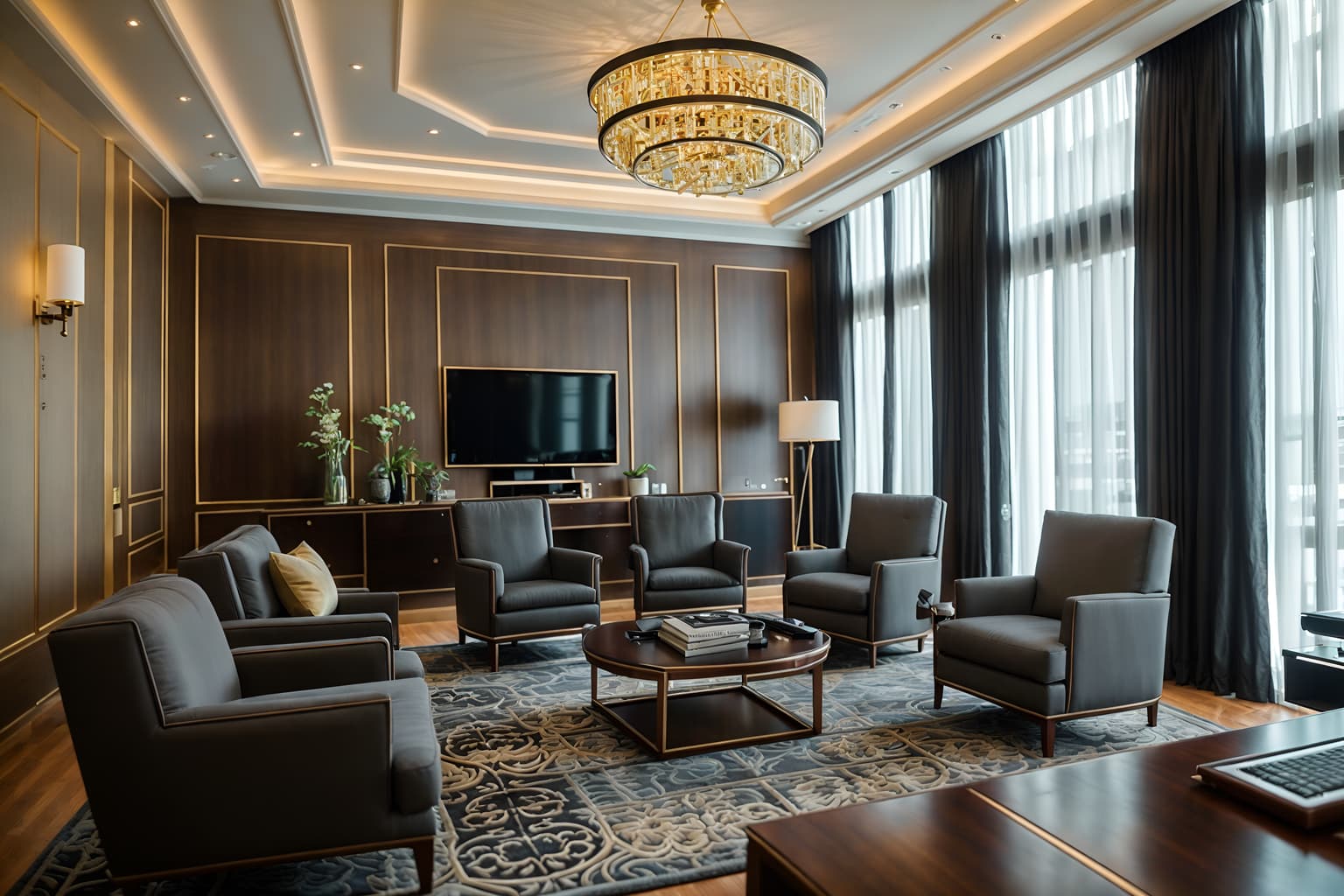 luxury-style (coworking space interior) with office desks and lounge chairs and seating area with sofa and office chairs and office desks. . . cinematic photo, highly detailed, cinematic lighting, ultra-detailed, ultrarealistic, photorealism, 8k. luxury interior design style. masterpiece, cinematic light, ultrarealistic+, photorealistic+, 8k, raw photo, realistic, sharp focus on eyes, (symmetrical eyes), (intact eyes), hyperrealistic, highest quality, best quality, , highly detailed, masterpiece, best quality, extremely detailed 8k wallpaper, masterpiece, best quality, ultra-detailed, best shadow, detailed background, detailed face, detailed eyes, high contrast, best illumination, detailed face, dulux, caustic, dynamic angle, detailed glow. dramatic lighting. highly detailed, insanely detailed hair, symmetrical, intricate details, professionally retouched, 8k high definition. strong bokeh. award winning photo.