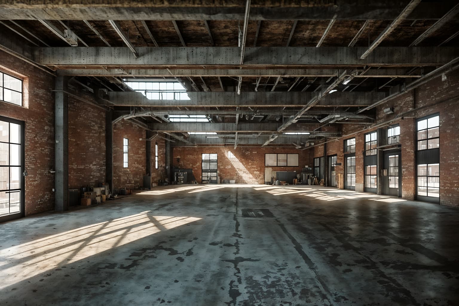 industrial-style (exhibition space interior) . with exposed brick and open floorplan and reclaimed wood and metal panels and utilitarian objects and neutral tones and exposed concrete and exposed rafters. . cinematic photo, highly detailed, cinematic lighting, ultra-detailed, ultrarealistic, photorealism, 8k. industrial interior design style. masterpiece, cinematic light, ultrarealistic+, photorealistic+, 8k, raw photo, realistic, sharp focus on eyes, (symmetrical eyes), (intact eyes), hyperrealistic, highest quality, best quality, , highly detailed, masterpiece, best quality, extremely detailed 8k wallpaper, masterpiece, best quality, ultra-detailed, best shadow, detailed background, detailed face, detailed eyes, high contrast, best illumination, detailed face, dulux, caustic, dynamic angle, detailed glow. dramatic lighting. highly detailed, insanely detailed hair, symmetrical, intricate details, professionally retouched, 8k high definition. strong bokeh. award winning photo.
