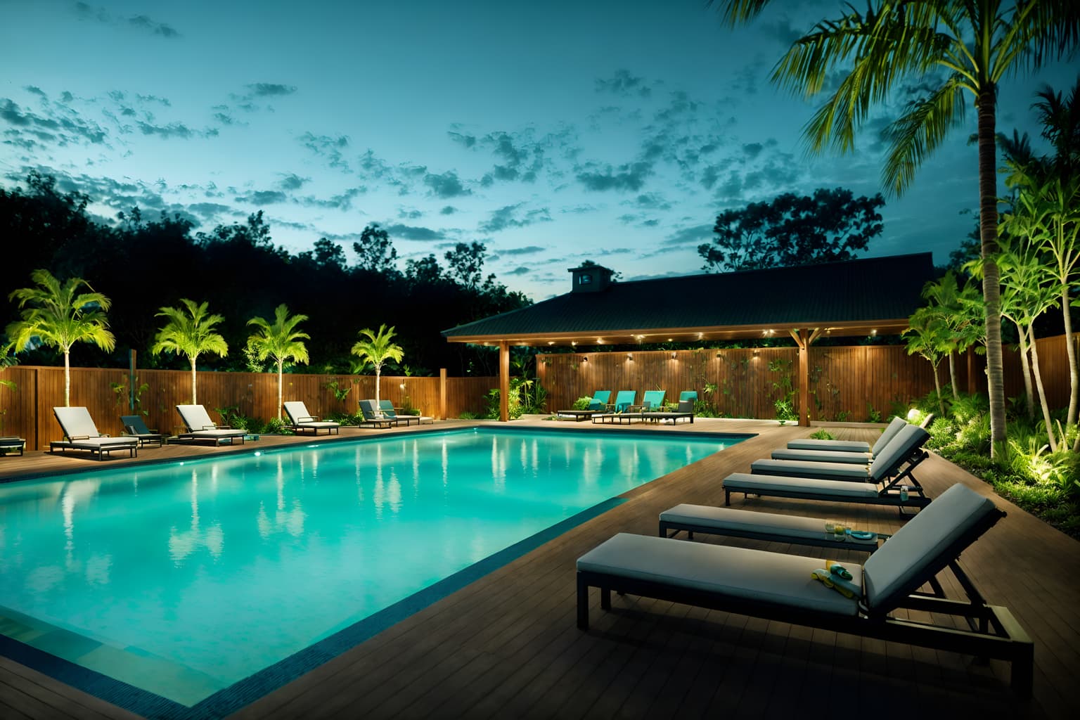 eco-friendly-style designed (outdoor pool area ) with pool lights and pool lounge chairs and pool and pool lights. . . cinematic photo, highly detailed, cinematic lighting, ultra-detailed, ultrarealistic, photorealism, 8k. eco-friendly design style. masterpiece, cinematic light, ultrarealistic+, photorealistic+, 8k, raw photo, realistic, sharp focus on eyes, (symmetrical eyes), (intact eyes), hyperrealistic, highest quality, best quality, , highly detailed, masterpiece, best quality, extremely detailed 8k wallpaper, masterpiece, best quality, ultra-detailed, best shadow, detailed background, detailed face, detailed eyes, high contrast, best illumination, detailed face, dulux, caustic, dynamic angle, detailed glow. dramatic lighting. highly detailed, insanely detailed hair, symmetrical, intricate details, professionally retouched, 8k high definition. strong bokeh. award winning photo.