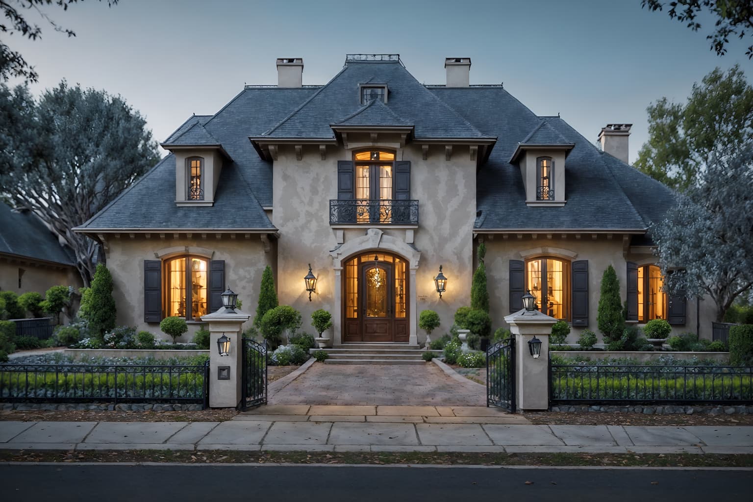 french-style exterior designed (house exterior exterior) . . cinematic photo, highly detailed, cinematic lighting, ultra-detailed, ultrarealistic, photorealism, 8k. french exterior design style. masterpiece, cinematic light, ultrarealistic+, photorealistic+, 8k, raw photo, realistic, sharp focus on eyes, (symmetrical eyes), (intact eyes), hyperrealistic, highest quality, best quality, , highly detailed, masterpiece, best quality, extremely detailed 8k wallpaper, masterpiece, best quality, ultra-detailed, best shadow, detailed background, detailed face, detailed eyes, high contrast, best illumination, detailed face, dulux, caustic, dynamic angle, detailed glow. dramatic lighting. highly detailed, insanely detailed hair, symmetrical, intricate details, professionally retouched, 8k high definition. strong bokeh. award winning photo.