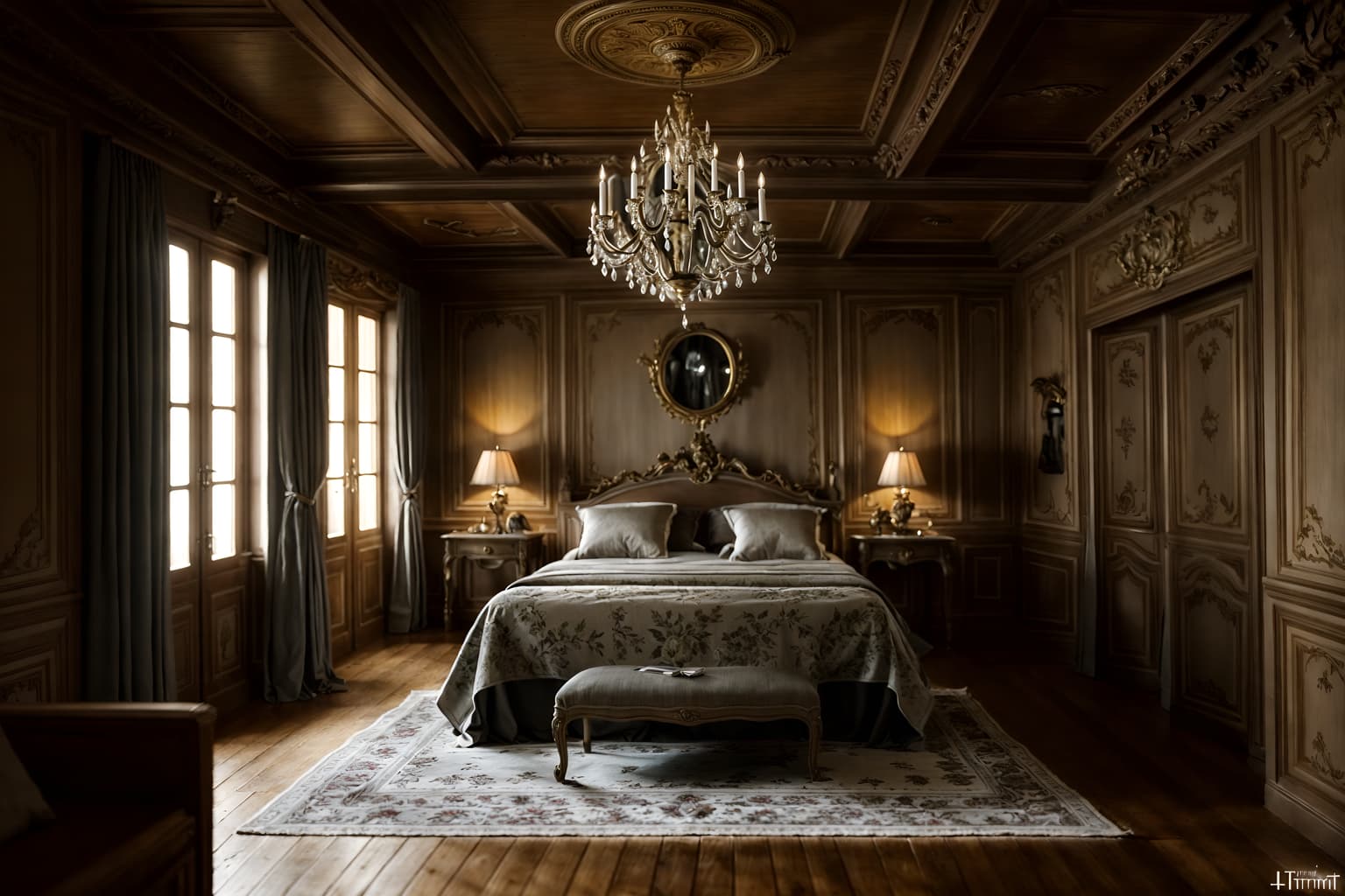 french-style (attic interior) . . cinematic photo, highly detailed, cinematic lighting, ultra-detailed, ultrarealistic, photorealism, 8k. french interior design style. masterpiece, cinematic light, ultrarealistic+, photorealistic+, 8k, raw photo, realistic, sharp focus on eyes, (symmetrical eyes), (intact eyes), hyperrealistic, highest quality, best quality, , highly detailed, masterpiece, best quality, extremely detailed 8k wallpaper, masterpiece, best quality, ultra-detailed, best shadow, detailed background, detailed face, detailed eyes, high contrast, best illumination, detailed face, dulux, caustic, dynamic angle, detailed glow. dramatic lighting. highly detailed, insanely detailed hair, symmetrical, intricate details, professionally retouched, 8k high definition. strong bokeh. award winning photo.