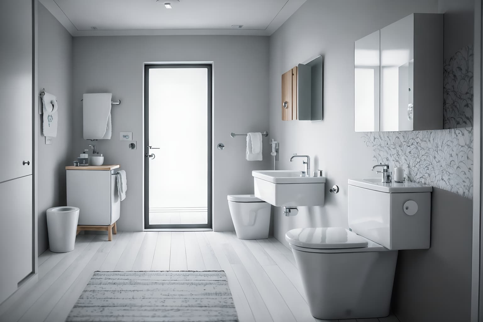 scandinavian-style (toilet interior) with sink with tap and toilet with toilet seat up and toilet paper hanger and sink with tap. . with . . cinematic photo, highly detailed, cinematic lighting, ultra-detailed, ultrarealistic, photorealism, 8k. scandinavian interior design style. masterpiece, cinematic light, ultrarealistic+, photorealistic+, 8k, raw photo, realistic, sharp focus on eyes, (symmetrical eyes), (intact eyes), hyperrealistic, highest quality, best quality, , highly detailed, masterpiece, best quality, extremely detailed 8k wallpaper, masterpiece, best quality, ultra-detailed, best shadow, detailed background, detailed face, detailed eyes, high contrast, best illumination, detailed face, dulux, caustic, dynamic angle, detailed glow. dramatic lighting. highly detailed, insanely detailed hair, symmetrical, intricate details, professionally retouched, 8k high definition. strong bokeh. award winning photo.