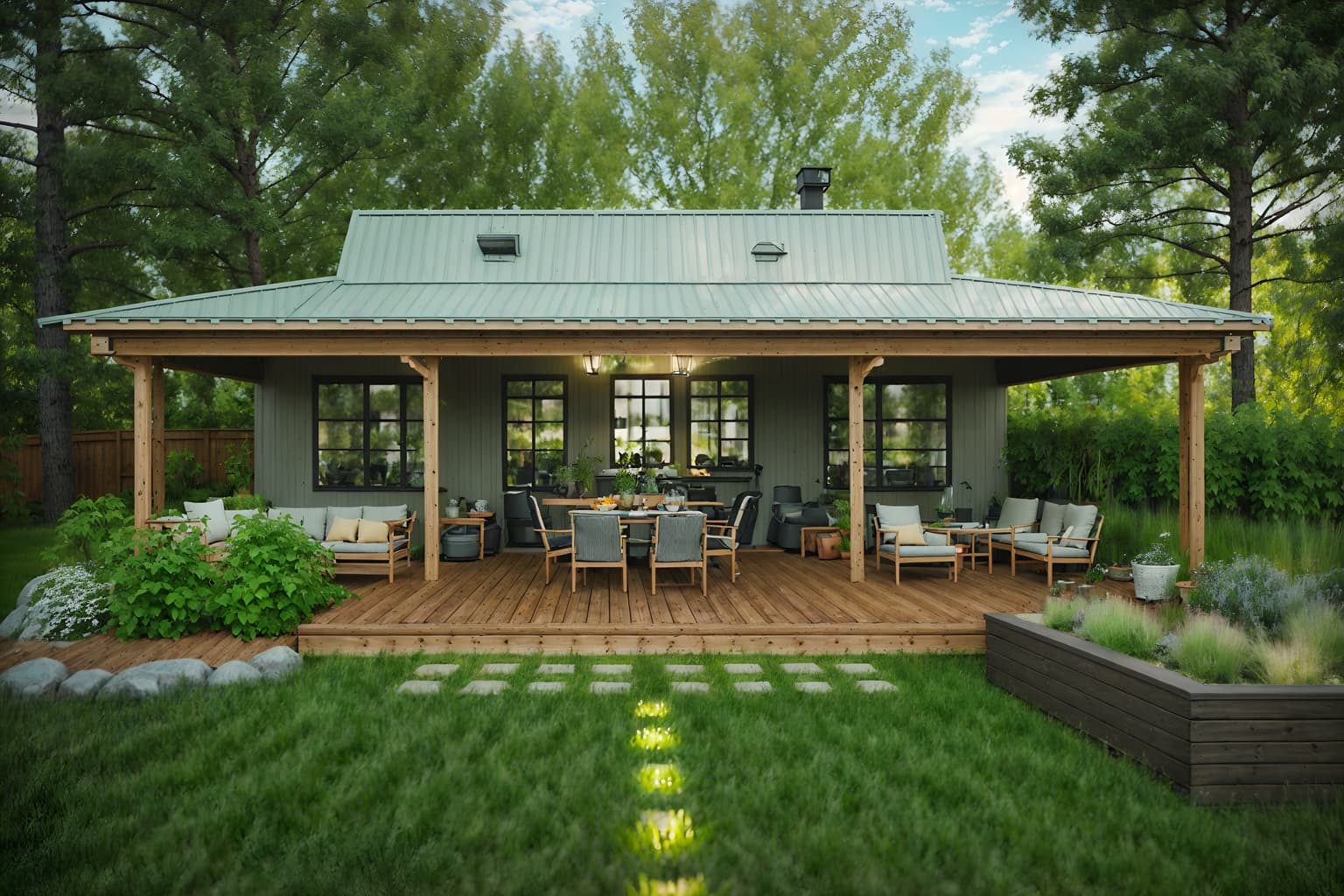 scandinavian-style designed (outdoor patio ) with grass and deck with deck chairs and patio couch with pillows and barbeque or grill and plant and grass. . with . . cinematic photo, highly detailed, cinematic lighting, ultra-detailed, ultrarealistic, photorealism, 8k. scandinavian design style. masterpiece, cinematic light, ultrarealistic+, photorealistic+, 8k, raw photo, realistic, sharp focus on eyes, (symmetrical eyes), (intact eyes), hyperrealistic, highest quality, best quality, , highly detailed, masterpiece, best quality, extremely detailed 8k wallpaper, masterpiece, best quality, ultra-detailed, best shadow, detailed background, detailed face, detailed eyes, high contrast, best illumination, detailed face, dulux, caustic, dynamic angle, detailed glow. dramatic lighting. highly detailed, insanely detailed hair, symmetrical, intricate details, professionally retouched, 8k high definition. strong bokeh. award winning photo.