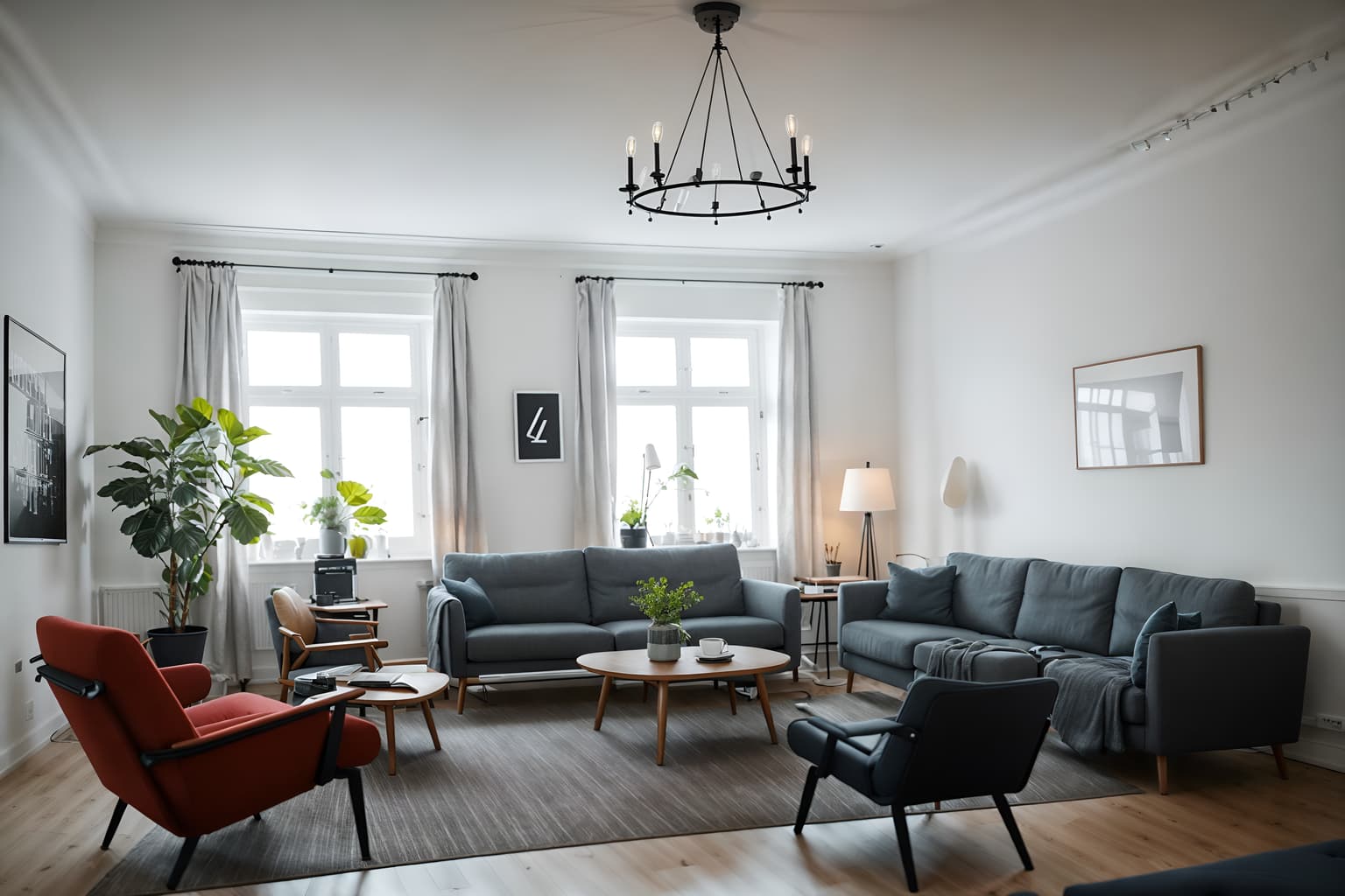 scandinavian-style (coworking space interior) with lounge chairs and office desks and seating area with sofa and office chairs and lounge chairs. . with . . cinematic photo, highly detailed, cinematic lighting, ultra-detailed, ultrarealistic, photorealism, 8k. scandinavian interior design style. masterpiece, cinematic light, ultrarealistic+, photorealistic+, 8k, raw photo, realistic, sharp focus on eyes, (symmetrical eyes), (intact eyes), hyperrealistic, highest quality, best quality, , highly detailed, masterpiece, best quality, extremely detailed 8k wallpaper, masterpiece, best quality, ultra-detailed, best shadow, detailed background, detailed face, detailed eyes, high contrast, best illumination, detailed face, dulux, caustic, dynamic angle, detailed glow. dramatic lighting. highly detailed, insanely detailed hair, symmetrical, intricate details, professionally retouched, 8k high definition. strong bokeh. award winning photo.