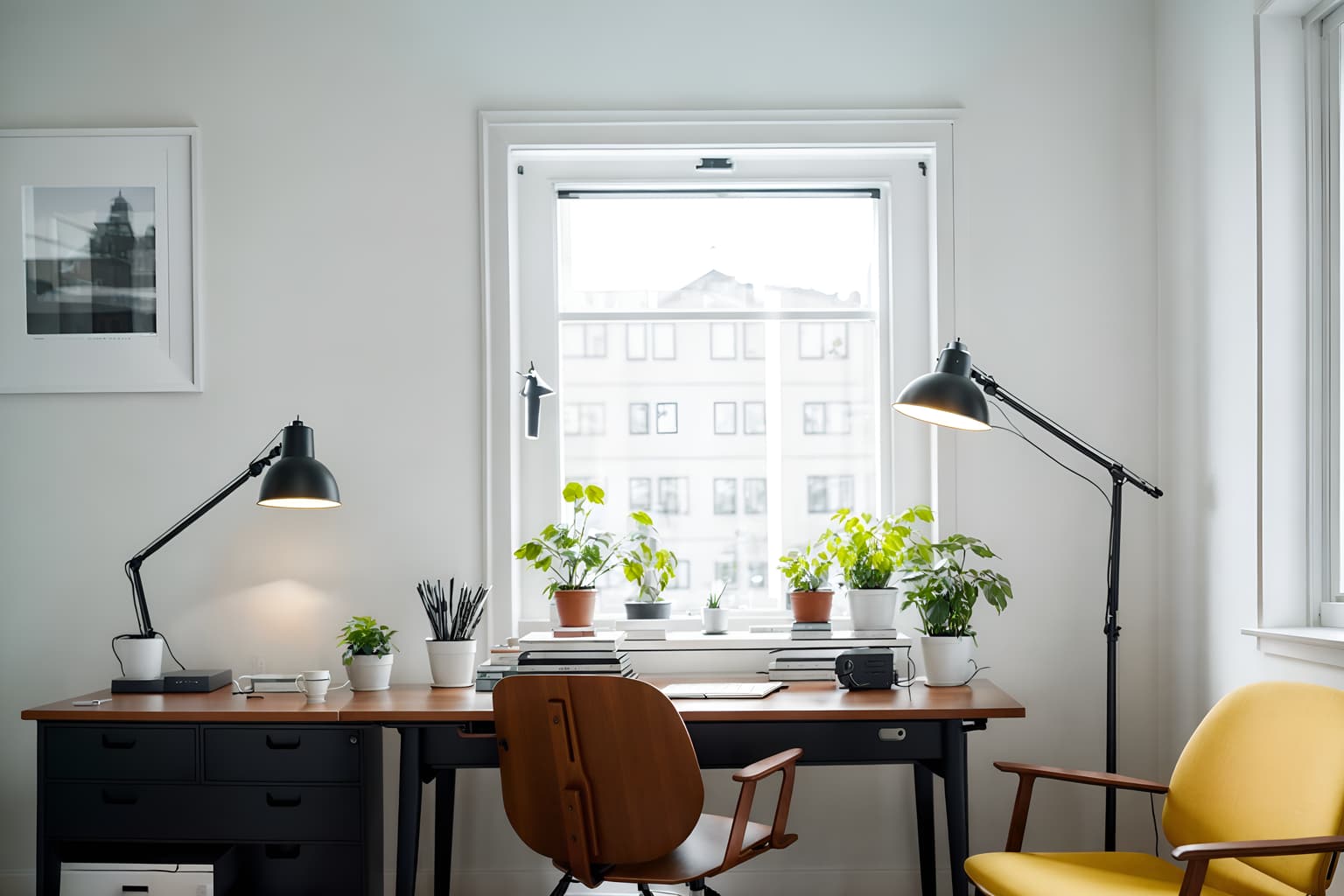 scandinavian-style (office interior) with desk lamps and cabinets and windows and seating area with sofa and office chairs and computer desks and office desks and plants. . with . . cinematic photo, highly detailed, cinematic lighting, ultra-detailed, ultrarealistic, photorealism, 8k. scandinavian interior design style. masterpiece, cinematic light, ultrarealistic+, photorealistic+, 8k, raw photo, realistic, sharp focus on eyes, (symmetrical eyes), (intact eyes), hyperrealistic, highest quality, best quality, , highly detailed, masterpiece, best quality, extremely detailed 8k wallpaper, masterpiece, best quality, ultra-detailed, best shadow, detailed background, detailed face, detailed eyes, high contrast, best illumination, detailed face, dulux, caustic, dynamic angle, detailed glow. dramatic lighting. highly detailed, insanely detailed hair, symmetrical, intricate details, professionally retouched, 8k high definition. strong bokeh. award winning photo.