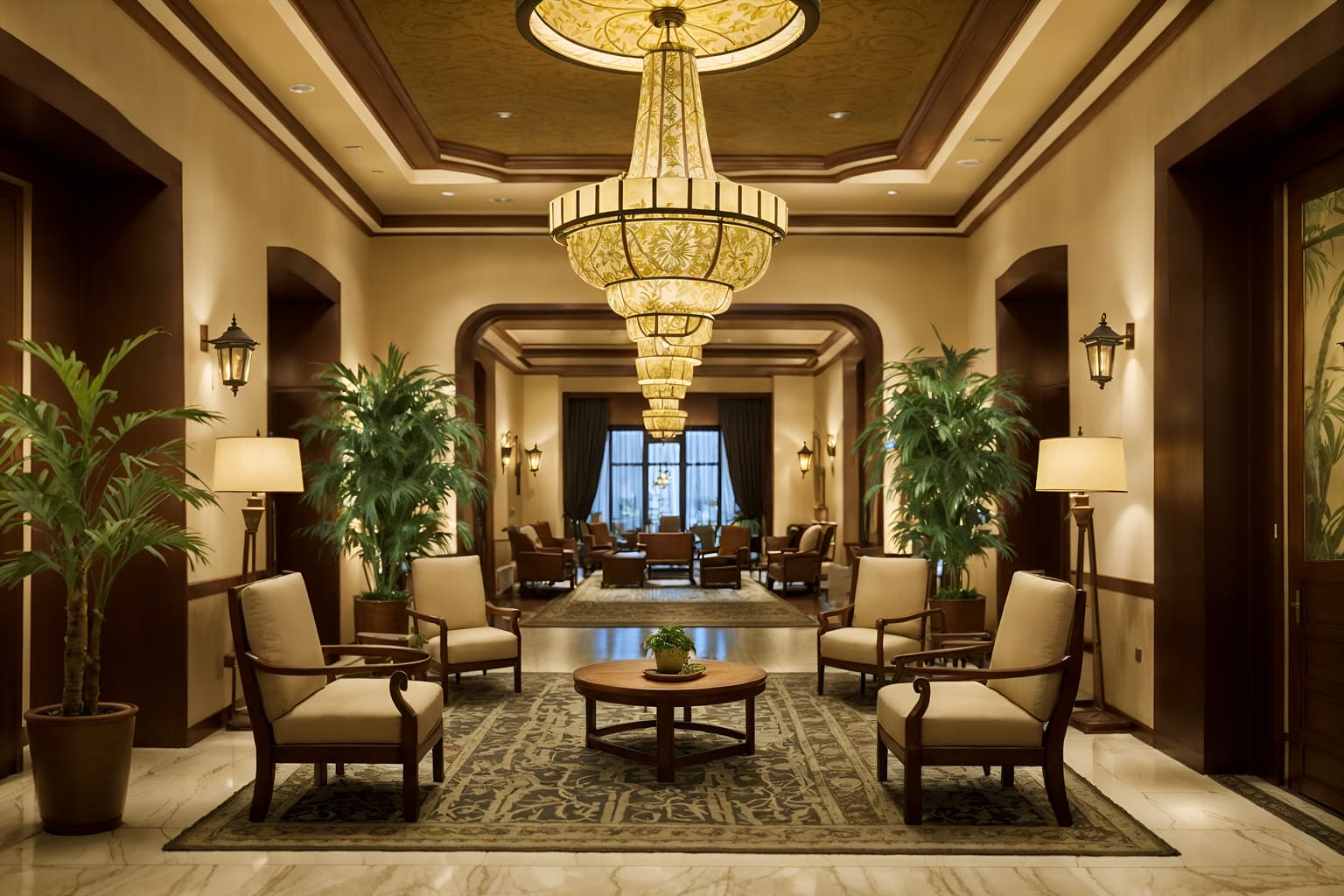 mediterranean-style (hotel lobby interior) with furniture and hanging lamps and plant and check in desk and rug and sofas and coffee tables and lounge chairs. . . cinematic photo, highly detailed, cinematic lighting, ultra-detailed, ultrarealistic, photorealism, 8k. mediterranean interior design style. masterpiece, cinematic light, ultrarealistic+, photorealistic+, 8k, raw photo, realistic, sharp focus on eyes, (symmetrical eyes), (intact eyes), hyperrealistic, highest quality, best quality, , highly detailed, masterpiece, best quality, extremely detailed 8k wallpaper, masterpiece, best quality, ultra-detailed, best shadow, detailed background, detailed face, detailed eyes, high contrast, best illumination, detailed face, dulux, caustic, dynamic angle, detailed glow. dramatic lighting. highly detailed, insanely detailed hair, symmetrical, intricate details, professionally retouched, 8k high definition. strong bokeh. award winning photo.