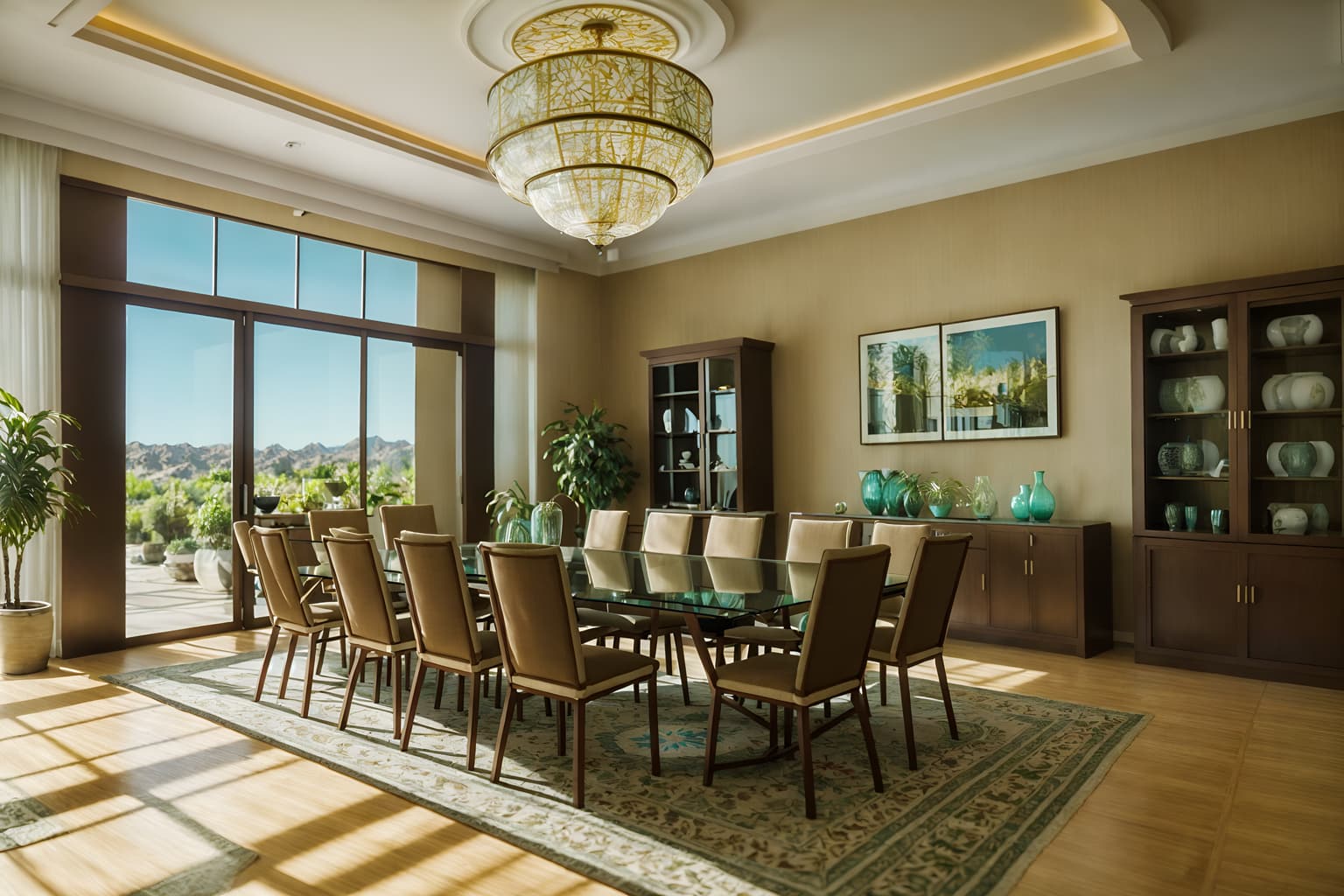 mediterranean-style (meeting room interior) with office chairs and painting or photo on wall and cabinets and glass walls and glass doors and plant and vase and boardroom table. . . cinematic photo, highly detailed, cinematic lighting, ultra-detailed, ultrarealistic, photorealism, 8k. mediterranean interior design style. masterpiece, cinematic light, ultrarealistic+, photorealistic+, 8k, raw photo, realistic, sharp focus on eyes, (symmetrical eyes), (intact eyes), hyperrealistic, highest quality, best quality, , highly detailed, masterpiece, best quality, extremely detailed 8k wallpaper, masterpiece, best quality, ultra-detailed, best shadow, detailed background, detailed face, detailed eyes, high contrast, best illumination, detailed face, dulux, caustic, dynamic angle, detailed glow. dramatic lighting. highly detailed, insanely detailed hair, symmetrical, intricate details, professionally retouched, 8k high definition. strong bokeh. award winning photo.