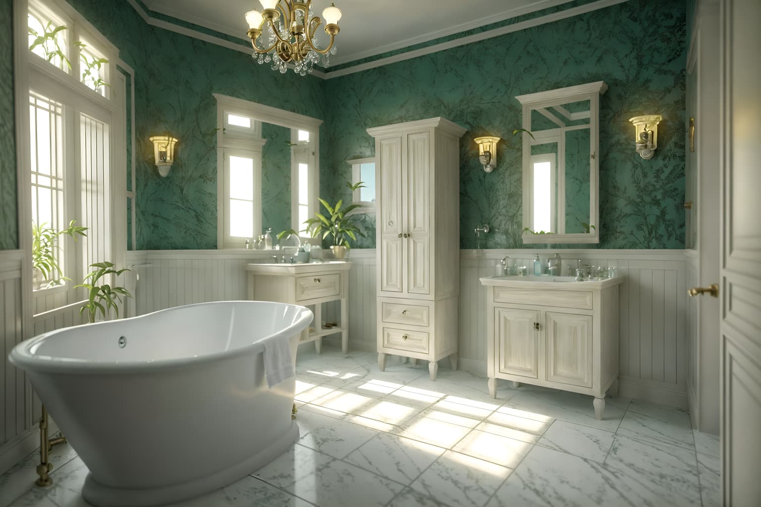 mediterranean-style (bathroom interior) with bathroom cabinet and bath rail and mirror and bathtub and waste basket and toilet seat and plant and shower. . . cinematic photo, highly detailed, cinematic lighting, ultra-detailed, ultrarealistic, photorealism, 8k. mediterranean interior design style. masterpiece, cinematic light, ultrarealistic+, photorealistic+, 8k, raw photo, realistic, sharp focus on eyes, (symmetrical eyes), (intact eyes), hyperrealistic, highest quality, best quality, , highly detailed, masterpiece, best quality, extremely detailed 8k wallpaper, masterpiece, best quality, ultra-detailed, best shadow, detailed background, detailed face, detailed eyes, high contrast, best illumination, detailed face, dulux, caustic, dynamic angle, detailed glow. dramatic lighting. highly detailed, insanely detailed hair, symmetrical, intricate details, professionally retouched, 8k high definition. strong bokeh. award winning photo.