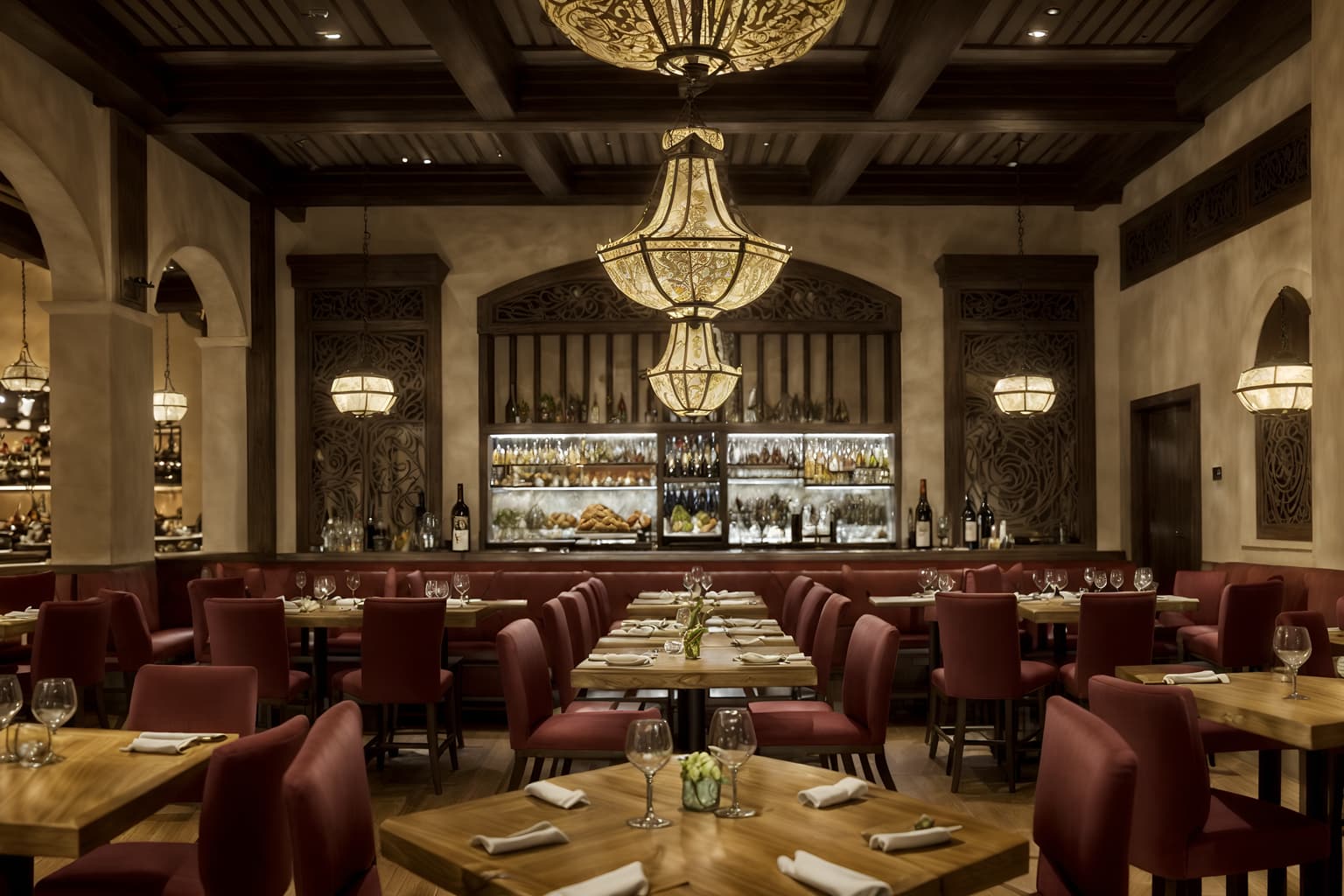 mediterranean-style (restaurant interior) with restaurant chairs and restaurant dining tables and restaurant bar and restaurant decor and restaurant chairs. . . cinematic photo, highly detailed, cinematic lighting, ultra-detailed, ultrarealistic, photorealism, 8k. mediterranean interior design style. masterpiece, cinematic light, ultrarealistic+, photorealistic+, 8k, raw photo, realistic, sharp focus on eyes, (symmetrical eyes), (intact eyes), hyperrealistic, highest quality, best quality, , highly detailed, masterpiece, best quality, extremely detailed 8k wallpaper, masterpiece, best quality, ultra-detailed, best shadow, detailed background, detailed face, detailed eyes, high contrast, best illumination, detailed face, dulux, caustic, dynamic angle, detailed glow. dramatic lighting. highly detailed, insanely detailed hair, symmetrical, intricate details, professionally retouched, 8k high definition. strong bokeh. award winning photo.