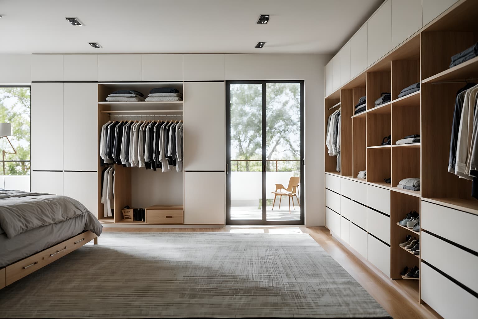 modern-style (walk in closet interior) . with open and natural lighting and natural materials and elements and simple, clean lines and simplistic furniture and neutral walls and textures and practicality and functionality and open and natural lighting. . cinematic photo, highly detailed, cinematic lighting, ultra-detailed, ultrarealistic, photorealism, 8k. modern interior design style. masterpiece, cinematic light, ultrarealistic+, photorealistic+, 8k, raw photo, realistic, sharp focus on eyes, (symmetrical eyes), (intact eyes), hyperrealistic, highest quality, best quality, , highly detailed, masterpiece, best quality, extremely detailed 8k wallpaper, masterpiece, best quality, ultra-detailed, best shadow, detailed background, detailed face, detailed eyes, high contrast, best illumination, detailed face, dulux, caustic, dynamic angle, detailed glow. dramatic lighting. highly detailed, insanely detailed hair, symmetrical, intricate details, professionally retouched, 8k high definition. strong bokeh. award winning photo.