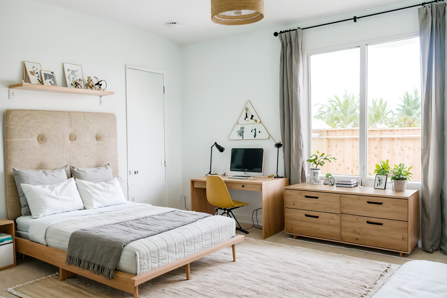modern-style (kids room interior) with headboard and night light and kids desk and dresser closet and plant and accent chair and storage bench or ottoman and mirror. . with neutral walls and textures and simple, clean lines and simplistic furniture and practicality and functionality and natural materials and elements and open and natural lighting and neutral walls and textures. . cinematic photo, highly detailed, cinematic lighting, ultra-detailed, ultrarealistic, photorealism, 8k. modern interior design style. masterpiece, cinematic light, ultrarealistic+, photorealistic+, 8k, raw photo, realistic, sharp focus on eyes, (symmetrical eyes), (intact eyes), hyperrealistic, highest quality, best quality, , highly detailed, masterpiece, best quality, extremely detailed 8k wallpaper, masterpiece, best quality, ultra-detailed, best shadow, detailed background, detailed face, detailed eyes, high contrast, best illumination, detailed face, dulux, caustic, dynamic angle, detailed glow. dramatic lighting. highly detailed, insanely detailed hair, symmetrical, intricate details, professionally retouched, 8k high definition. strong bokeh. award winning photo.