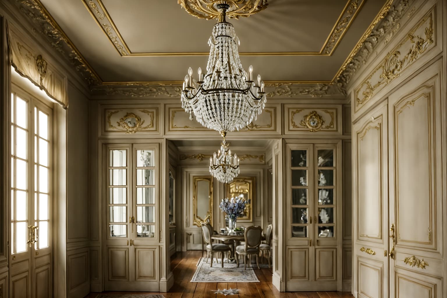 french country-style (walk in closet interior) . with . . cinematic photo, highly detailed, cinematic lighting, ultra-detailed, ultrarealistic, photorealism, 8k. french country interior design style. masterpiece, cinematic light, ultrarealistic+, photorealistic+, 8k, raw photo, realistic, sharp focus on eyes, (symmetrical eyes), (intact eyes), hyperrealistic, highest quality, best quality, , highly detailed, masterpiece, best quality, extremely detailed 8k wallpaper, masterpiece, best quality, ultra-detailed, best shadow, detailed background, detailed face, detailed eyes, high contrast, best illumination, detailed face, dulux, caustic, dynamic angle, detailed glow. dramatic lighting. highly detailed, insanely detailed hair, symmetrical, intricate details, professionally retouched, 8k high definition. strong bokeh. award winning photo.