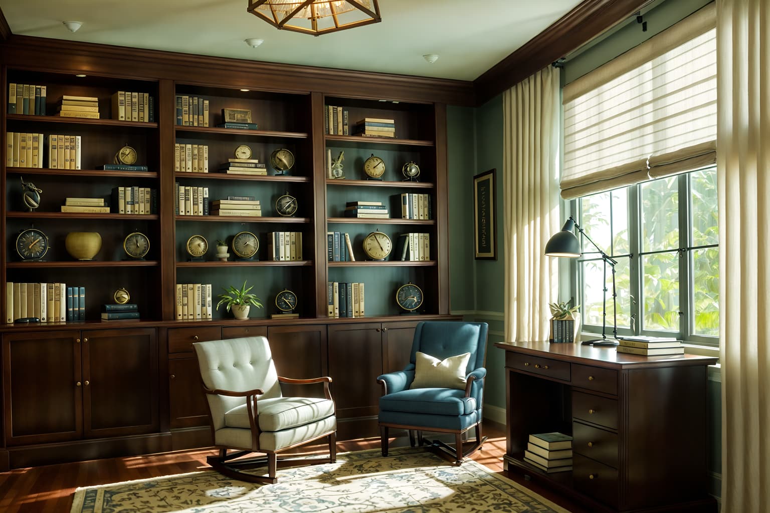 nautical-style (study room interior) with bookshelves and lounge chair and desk lamp and office chair and writing desk and plant and cabinets and bookshelves. . . cinematic photo, highly detailed, cinematic lighting, ultra-detailed, ultrarealistic, photorealism, 8k. nautical interior design style. masterpiece, cinematic light, ultrarealistic+, photorealistic+, 8k, raw photo, realistic, sharp focus on eyes, (symmetrical eyes), (intact eyes), hyperrealistic, highest quality, best quality, , highly detailed, masterpiece, best quality, extremely detailed 8k wallpaper, masterpiece, best quality, ultra-detailed, best shadow, detailed background, detailed face, detailed eyes, high contrast, best illumination, detailed face, dulux, caustic, dynamic angle, detailed glow. dramatic lighting. highly detailed, insanely detailed hair, symmetrical, intricate details, professionally retouched, 8k high definition. strong bokeh. award winning photo.