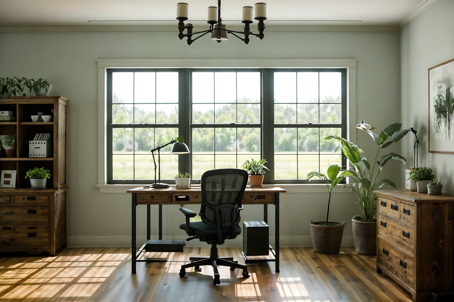 farmhouse-style (office interior) with windows and lounge chairs and plants and office chairs and computer desks and office desks and cabinets and desk lamps. . with . . cinematic photo, highly detailed, cinematic lighting, ultra-detailed, ultrarealistic, photorealism, 8k. farmhouse interior design style. masterpiece, cinematic light, ultrarealistic+, photorealistic+, 8k, raw photo, realistic, sharp focus on eyes, (symmetrical eyes), (intact eyes), hyperrealistic, highest quality, best quality, , highly detailed, masterpiece, best quality, extremely detailed 8k wallpaper, masterpiece, best quality, ultra-detailed, best shadow, detailed background, detailed face, detailed eyes, high contrast, best illumination, detailed face, dulux, caustic, dynamic angle, detailed glow. dramatic lighting. highly detailed, insanely detailed hair, symmetrical, intricate details, professionally retouched, 8k high definition. strong bokeh. award winning photo.
