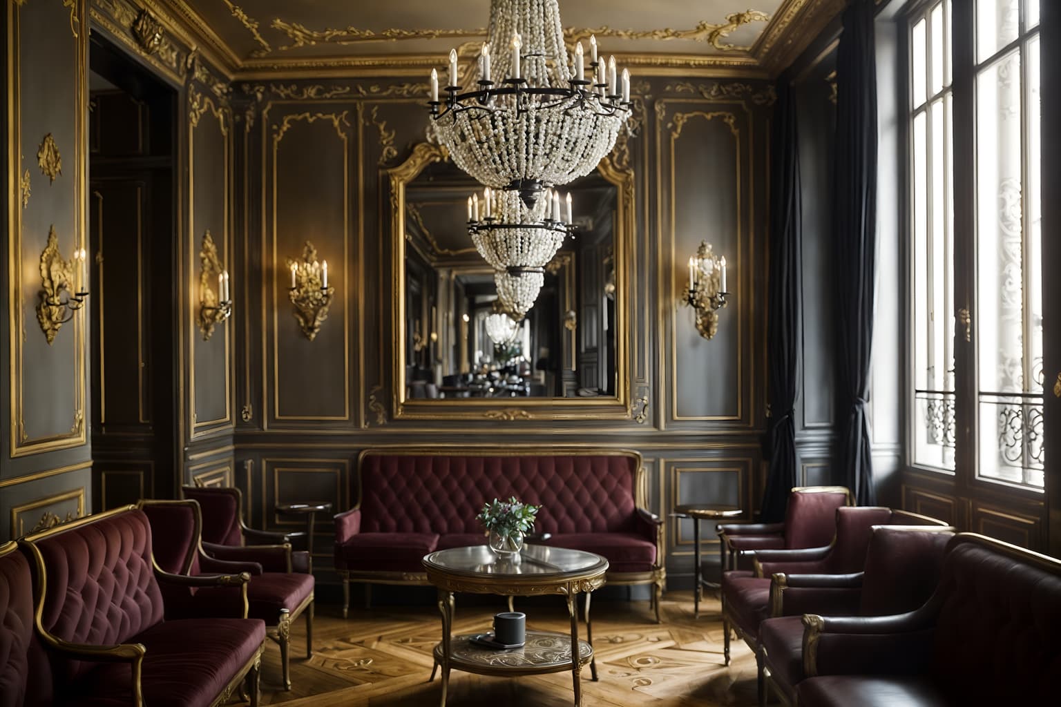 parisian-style (coffee shop interior) . . cinematic photo, highly detailed, cinematic lighting, ultra-detailed, ultrarealistic, photorealism, 8k. parisian interior design style. masterpiece, cinematic light, ultrarealistic+, photorealistic+, 8k, raw photo, realistic, sharp focus on eyes, (symmetrical eyes), (intact eyes), hyperrealistic, highest quality, best quality, , highly detailed, masterpiece, best quality, extremely detailed 8k wallpaper, masterpiece, best quality, ultra-detailed, best shadow, detailed background, detailed face, detailed eyes, high contrast, best illumination, detailed face, dulux, caustic, dynamic angle, detailed glow. dramatic lighting. highly detailed, insanely detailed hair, symmetrical, intricate details, professionally retouched, 8k high definition. strong bokeh. award winning photo.