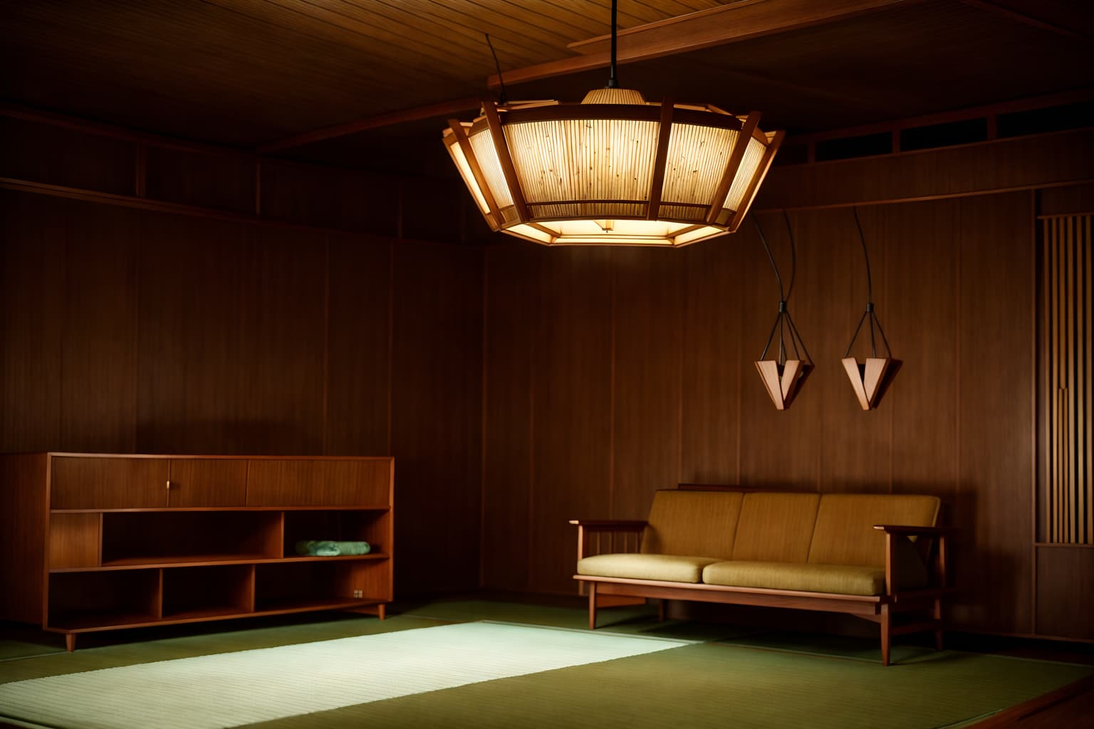 midcentury modern-style (onsen interior) . with organic and geometric shapes and graphic shapes and function over form and clean lines and wood pendant light mid century modern chandelier and nature indoors and minimalist and mid century modern mobile chandelier. . cinematic photo, highly detailed, cinematic lighting, ultra-detailed, ultrarealistic, photorealism, 8k. midcentury modern interior design style. masterpiece, cinematic light, ultrarealistic+, photorealistic+, 8k, raw photo, realistic, sharp focus on eyes, (symmetrical eyes), (intact eyes), hyperrealistic, highest quality, best quality, , highly detailed, masterpiece, best quality, extremely detailed 8k wallpaper, masterpiece, best quality, ultra-detailed, best shadow, detailed background, detailed face, detailed eyes, high contrast, best illumination, detailed face, dulux, caustic, dynamic angle, detailed glow. dramatic lighting. highly detailed, insanely detailed hair, symmetrical, intricate details, professionally retouched, 8k high definition. strong bokeh. award winning photo.