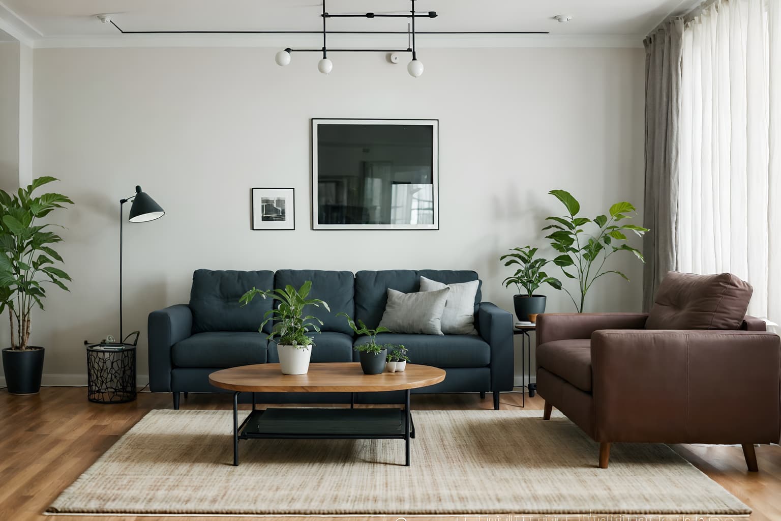 simple-style (living room interior) with coffee tables and plant and rug and occasional tables and electric lamps and televisions and furniture and sofa. . . cinematic photo, highly detailed, cinematic lighting, ultra-detailed, ultrarealistic, photorealism, 8k. simple interior design style. masterpiece, cinematic light, ultrarealistic+, photorealistic+, 8k, raw photo, realistic, sharp focus on eyes, (symmetrical eyes), (intact eyes), hyperrealistic, highest quality, best quality, , highly detailed, masterpiece, best quality, extremely detailed 8k wallpaper, masterpiece, best quality, ultra-detailed, best shadow, detailed background, detailed face, detailed eyes, high contrast, best illumination, detailed face, dulux, caustic, dynamic angle, detailed glow. dramatic lighting. highly detailed, insanely detailed hair, symmetrical, intricate details, professionally retouched, 8k high definition. strong bokeh. award winning photo.
