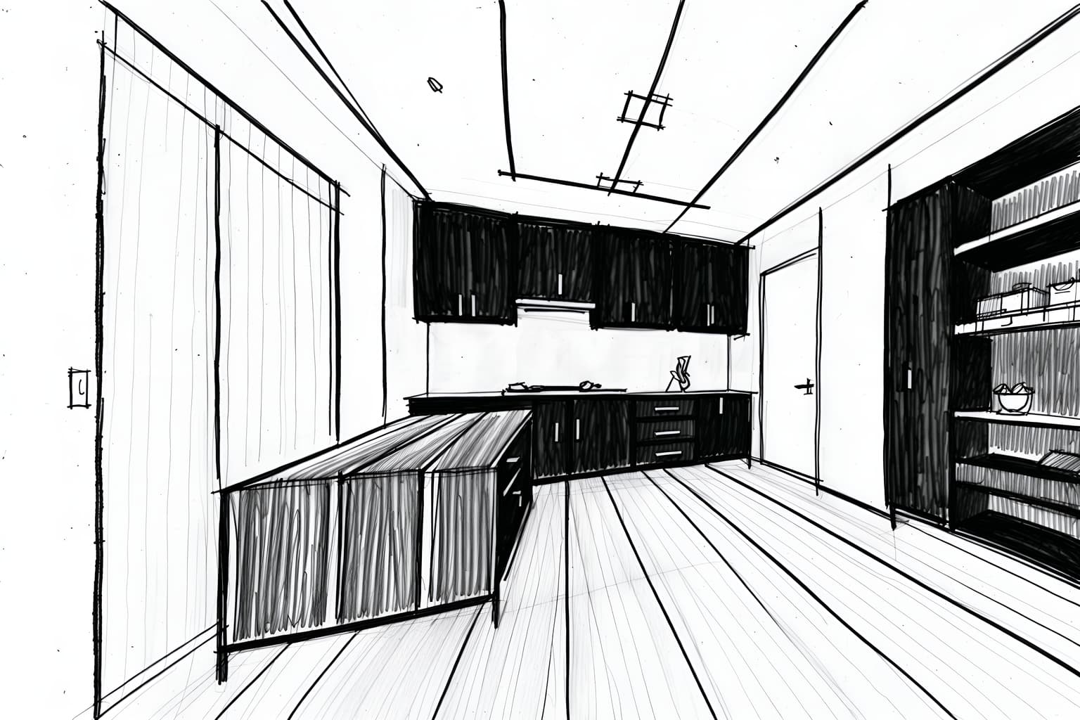 (hand-drawn monochrome black and white sketch line drawing)++ of sketch-style (drop zone) apartment interior. a sketch of interior. with . . a sketch of interior. with cubbies and shelves for shoes and cabinets. trending on artstation. black and white line drawing sketch without colors. masterpiece, cinematic light, ultrarealistic+, photorealistic+, 8k, raw photo, realistic, sharp focus on eyes, (symmetrical eyes), (intact eyes), hyperrealistic, highest quality, best quality, , highly detailed, masterpiece, best quality, extremely detailed 8k wallpaper, masterpiece, best quality, ultra-detailed, best shadow, detailed background, detailed face, detailed eyes, high contrast, best illumination, detailed face, dulux, caustic, dynamic angle, detailed glow. dramatic lighting. highly detailed, insanely detailed hair, symmetrical, intricate details, professionally retouched, 8k high definition. strong bokeh. award winning photo.