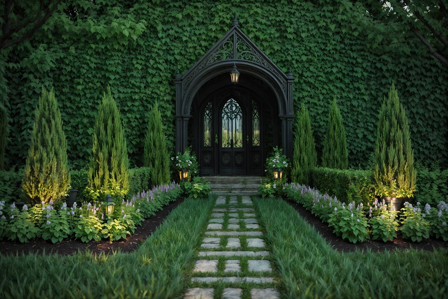gothic-style designed (outdoor garden ) with garden plants and garden tree and grass and garden plants. . . cinematic photo, highly detailed, cinematic lighting, ultra-detailed, ultrarealistic, photorealism, 8k. gothic design style. masterpiece, cinematic light, ultrarealistic+, photorealistic+, 8k, raw photo, realistic, sharp focus on eyes, (symmetrical eyes), (intact eyes), hyperrealistic, highest quality, best quality, , highly detailed, masterpiece, best quality, extremely detailed 8k wallpaper, masterpiece, best quality, ultra-detailed, best shadow, detailed background, detailed face, detailed eyes, high contrast, best illumination, detailed face, dulux, caustic, dynamic angle, detailed glow. dramatic lighting. highly detailed, insanely detailed hair, symmetrical, intricate details, professionally retouched, 8k high definition. strong bokeh. award winning photo.