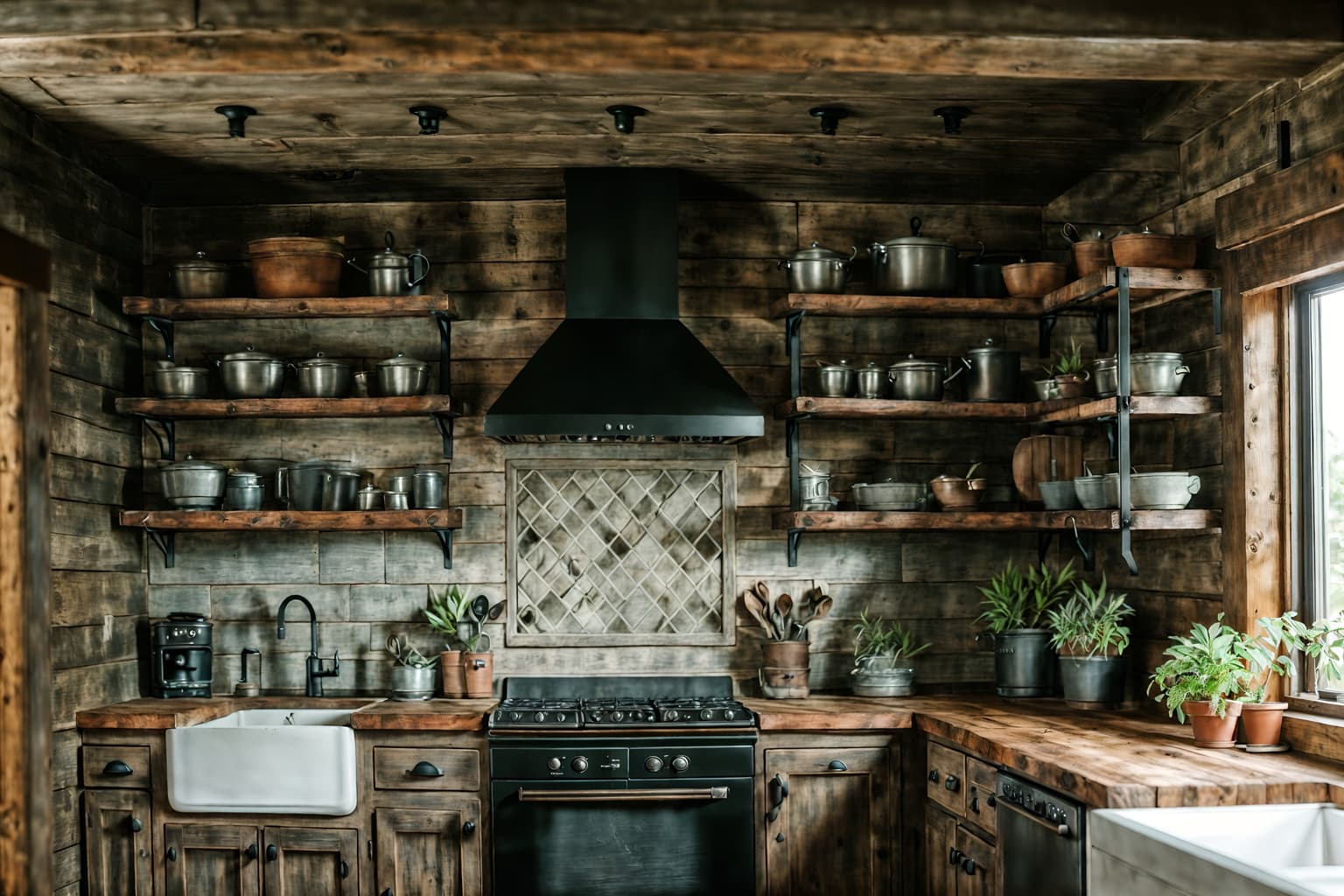 rustic-style (kitchen living combo interior) with sink and stove and plant and worktops and plant and bookshelves and kitchen cabinets and occasional tables. . with . . cinematic photo, highly detailed, cinematic lighting, ultra-detailed, ultrarealistic, photorealism, 8k. rustic interior design style. masterpiece, cinematic light, ultrarealistic+, photorealistic+, 8k, raw photo, realistic, sharp focus on eyes, (symmetrical eyes), (intact eyes), hyperrealistic, highest quality, best quality, , highly detailed, masterpiece, best quality, extremely detailed 8k wallpaper, masterpiece, best quality, ultra-detailed, best shadow, detailed background, detailed face, detailed eyes, high contrast, best illumination, detailed face, dulux, caustic, dynamic angle, detailed glow. dramatic lighting. highly detailed, insanely detailed hair, symmetrical, intricate details, professionally retouched, 8k high definition. strong bokeh. award winning photo.