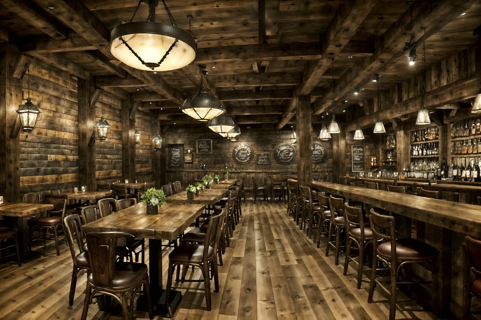 rustic-style (restaurant interior) with restaurant decor and restaurant bar and restaurant chairs and restaurant dining tables and restaurant decor. . with . . cinematic photo, highly detailed, cinematic lighting, ultra-detailed, ultrarealistic, photorealism, 8k. rustic interior design style. masterpiece, cinematic light, ultrarealistic+, photorealistic+, 8k, raw photo, realistic, sharp focus on eyes, (symmetrical eyes), (intact eyes), hyperrealistic, highest quality, best quality, , highly detailed, masterpiece, best quality, extremely detailed 8k wallpaper, masterpiece, best quality, ultra-detailed, best shadow, detailed background, detailed face, detailed eyes, high contrast, best illumination, detailed face, dulux, caustic, dynamic angle, detailed glow. dramatic lighting. highly detailed, insanely detailed hair, symmetrical, intricate details, professionally retouched, 8k high definition. strong bokeh. award winning photo.