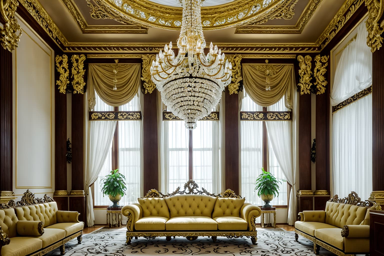 baroque-style (office interior) with seating area with sofa and computer desks and windows and office desks and office chairs and desk lamps and lounge chairs and plants. . with movement and crystal and glass accents and grandeur and twisted columns and intricate carvings and ornaments and sensuous richness and elaborate ornamentation and opulent and colossal furniture. . cinematic photo, highly detailed, cinematic lighting, ultra-detailed, ultrarealistic, photorealism, 8k. baroque interior design style. masterpiece, cinematic light, ultrarealistic+, photorealistic+, 8k, raw photo, realistic, sharp focus on eyes, (symmetrical eyes), (intact eyes), hyperrealistic, highest quality, best quality, , highly detailed, masterpiece, best quality, extremely detailed 8k wallpaper, masterpiece, best quality, ultra-detailed, best shadow, detailed background, detailed face, detailed eyes, high contrast, best illumination, detailed face, dulux, caustic, dynamic angle, detailed glow. dramatic lighting. highly detailed, insanely detailed hair, symmetrical, intricate details, professionally retouched, 8k high definition. strong bokeh. award winning photo.