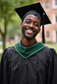 a graduate man in their academic gown