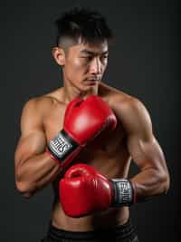 man as a Boxer wearing Boxing Gloves