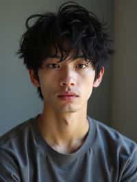 man with black hair dyed