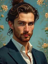 man in style of Van Gogh, elegant, intricate, digital painting, artstation, concept art, smooth, sharp focus, illustration, art by van gogh