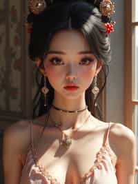 a  pin up as a beautiful fashion charming dreamlike woman with lv jewelry, character art, art by artgerm lau and wlop and and ilya kuvshinov and john singer sargent, hyperdetailed, 8 k realistic, symmetrical, frostbite 3 engine, cryengine, dof, trending on artstation, digital art