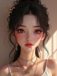a  pin up as a beautiful fashion charming dreamlike woman with lv jewelry, character art, art by artgerm lau and wlop and and ilya kuvshinov and john singer sargent, hyperdetailed, 8 k realistic, symmetrical, frostbite 3 engine, cryengine, dof, trending on artstation, digital art