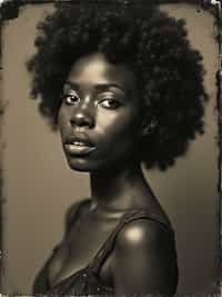 woman as a tintype photograph by george hurrell and james van der zee