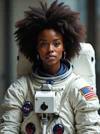 woman as NASA Astronaut in space suit