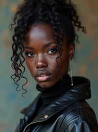 woman face, gorgeous dominatrix shot, one face, futuristic fashion