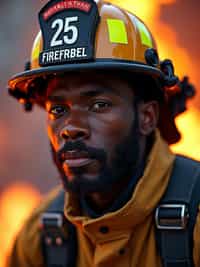 man as a Firefighter. highly detailed