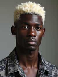 man with platinum blonde hair dyed