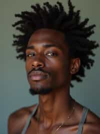 man with black hair dyed