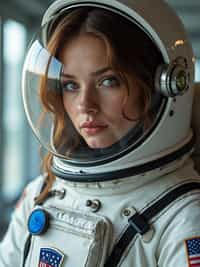 woman as NASA Astronaut in space suit