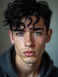 man with black hair dyed