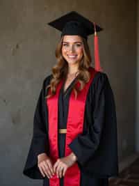 a graduate woman in their academic regalia