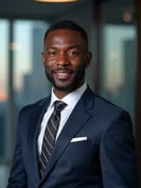 8k professional headshot of man, crisp details, studio backdrop, executive attire, confident posture, neutral expression, high-definition, corporate setting, sharp focus, ambient lighting, business professional, cityscape view