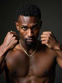 full body photo of Dramatic close-up for a 1990s album cover, intense expression.  Tough rap icon stance, flexing rings.