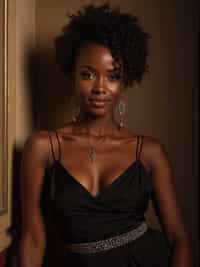 classy  feminine woman dressed in formalwear, ready for a night out