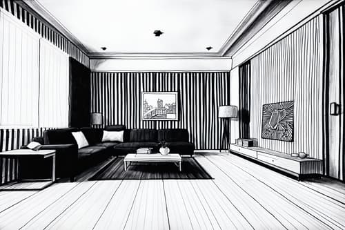 (hand-drawn monochrome black and white sketch line drawing)++ of sketch-style interior designed () apartment interior. a sketch of interior. with . a sketch of interior. trending on artstation. black and white line drawing sketch without colors. masterpiece, cinematic light, ultrarealistic+, photorealistic+, 8k, raw photo, realistic, sharp focus on eyes, (symmetrical eyes), (intact eyes), hyperrealistic, highest quality, best quality, , highly detailed, masterpiece, best quality, extremely detailed 8k wallpaper, masterpiece, best quality, ultra-detailed, best shadow, detailed background, detailed face, detailed eyes, high contrast, best illumination, detailed face, dulux, caustic, dynamic angle, detailed glow. dramatic lighting. highly detailed, insanely detailed hair, symmetrical, intricate details, professionally retouched, 8k high definition. strong bokeh. award winning photo.