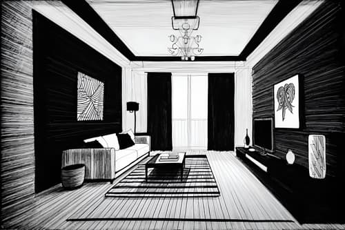 (hand-drawn monochrome black and white sketch line drawing)++ of sketch-style interior designed () apartment interior. a sketch of interior. with . a sketch of interior. trending on artstation. black and white line drawing sketch without colors. masterpiece, cinematic light, ultrarealistic+, photorealistic+, 8k, raw photo, realistic, sharp focus on eyes, (symmetrical eyes), (intact eyes), hyperrealistic, highest quality, best quality, , highly detailed, masterpiece, best quality, extremely detailed 8k wallpaper, masterpiece, best quality, ultra-detailed, best shadow, detailed background, detailed face, detailed eyes, high contrast, best illumination, detailed face, dulux, caustic, dynamic angle, detailed glow. dramatic lighting. highly detailed, insanely detailed hair, symmetrical, intricate details, professionally retouched, 8k high definition. strong bokeh. award winning photo.