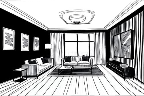 (hand-drawn monochrome black and white sketch line drawing)++ of sketch-style interior designed () apartment interior. a sketch of interior. with . a sketch of interior. trending on artstation. black and white line drawing sketch without colors. masterpiece, cinematic light, ultrarealistic+, photorealistic+, 8k, raw photo, realistic, sharp focus on eyes, (symmetrical eyes), (intact eyes), hyperrealistic, highest quality, best quality, , highly detailed, masterpiece, best quality, extremely detailed 8k wallpaper, masterpiece, best quality, ultra-detailed, best shadow, detailed background, detailed face, detailed eyes, high contrast, best illumination, detailed face, dulux, caustic, dynamic angle, detailed glow. dramatic lighting. highly detailed, insanely detailed hair, symmetrical, intricate details, professionally retouched, 8k high definition. strong bokeh. award winning photo.