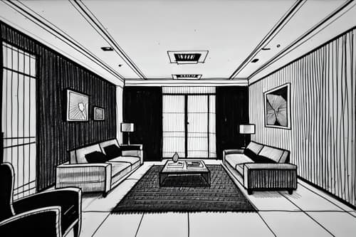 (hand-drawn monochrome black and white sketch line drawing)++ of sketch-style interior designed () apartment interior. a sketch of interior. with . a sketch of interior. trending on artstation. black and white line drawing sketch without colors. masterpiece, cinematic light, ultrarealistic+, photorealistic+, 8k, raw photo, realistic, sharp focus on eyes, (symmetrical eyes), (intact eyes), hyperrealistic, highest quality, best quality, , highly detailed, masterpiece, best quality, extremely detailed 8k wallpaper, masterpiece, best quality, ultra-detailed, best shadow, detailed background, detailed face, detailed eyes, high contrast, best illumination, detailed face, dulux, caustic, dynamic angle, detailed glow. dramatic lighting. highly detailed, insanely detailed hair, symmetrical, intricate details, professionally retouched, 8k high definition. strong bokeh. award winning photo.